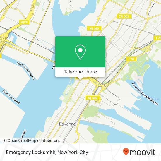 Emergency Locksmith map