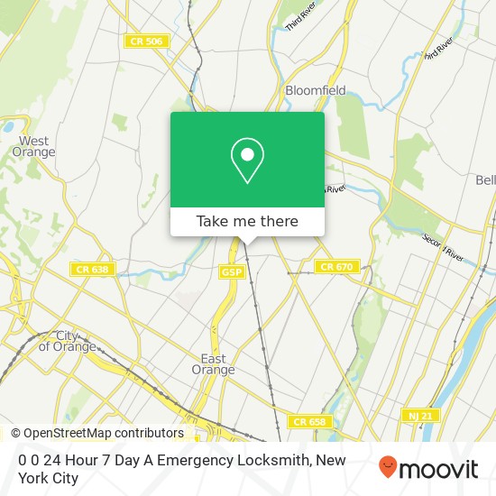 Mapa de 0 0 24 Hour 7 Day A Emergency Locksmith