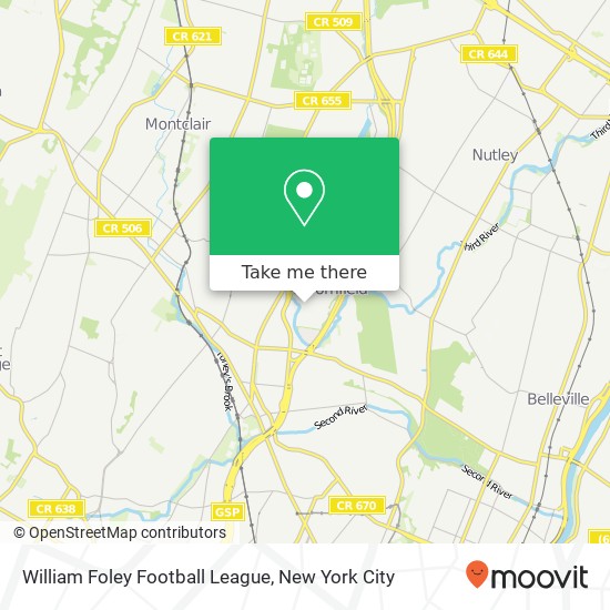 Mapa de William Foley Football League