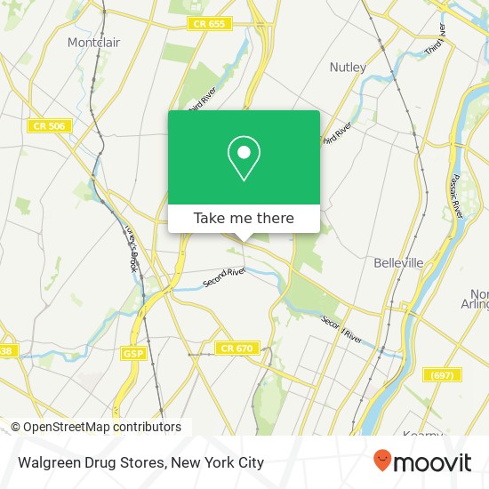 Mapa de Walgreen Drug Stores