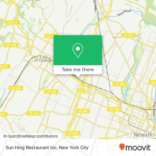 Sun Hing Restaurant Inc map