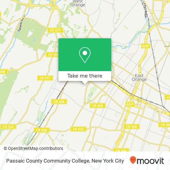 Mapa de Passaic County Community College