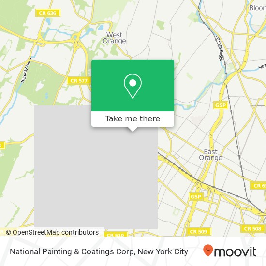 Mapa de National Painting & Coatings Corp