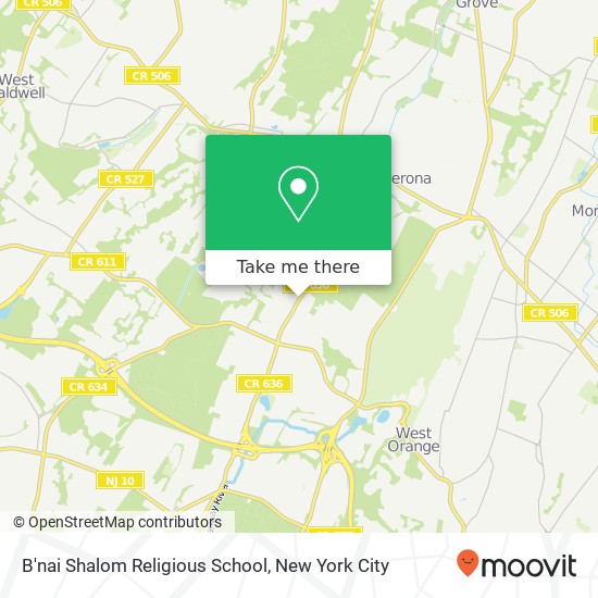 B'nai Shalom Religious School map