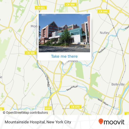 Mountainside Hospital map