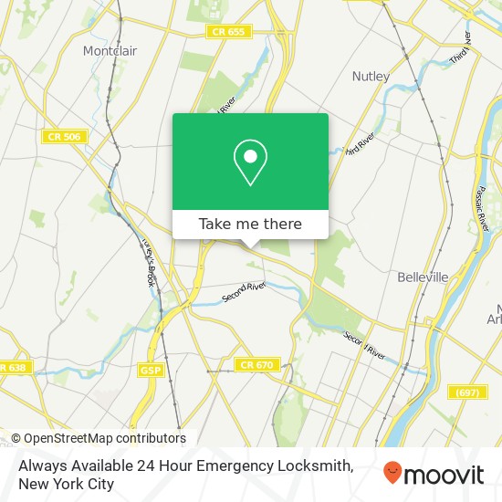 Mapa de Always Available 24 Hour Emergency Locksmith