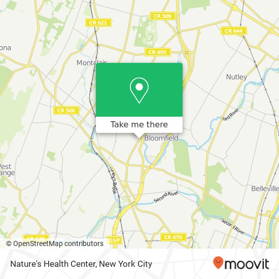 Nature's Health Center map