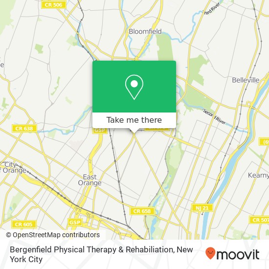 Mapa de Bergenfield Physical Therapy & Rehabiliation