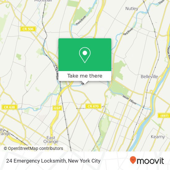 24 Emergency Locksmith map