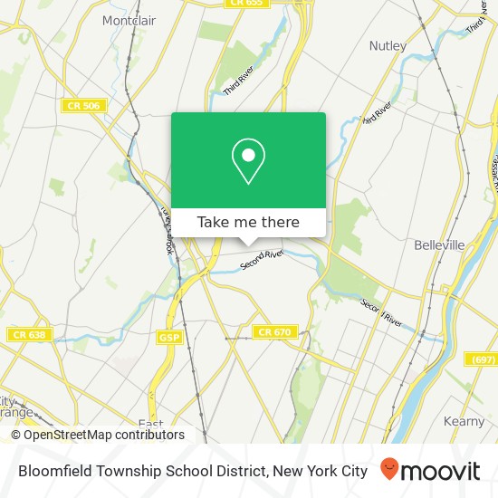 Mapa de Bloomfield Township School District