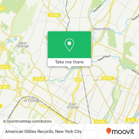 American Oldies Records map