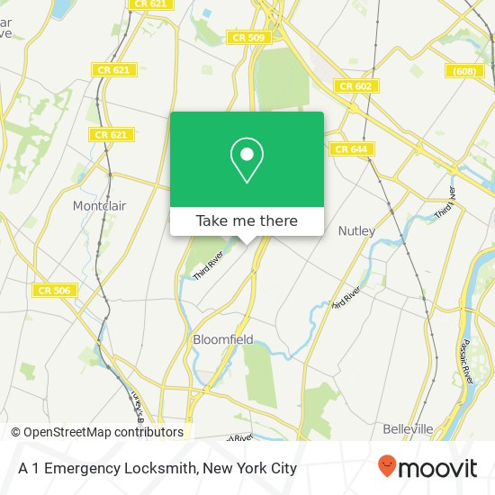 A 1 Emergency Locksmith map