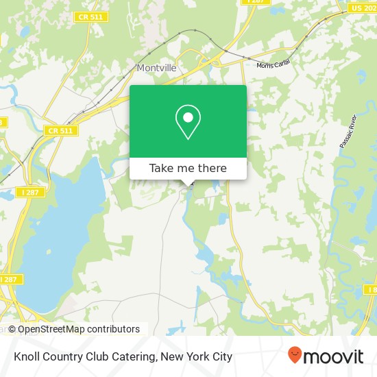 Knoll Country Club Catering map