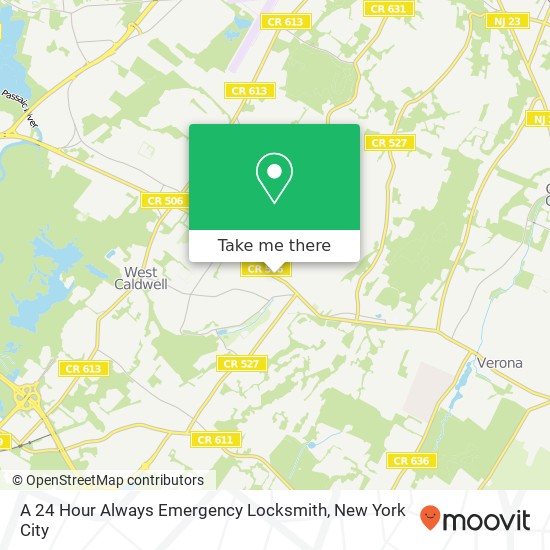 Mapa de A 24 Hour Always Emergency Locksmith