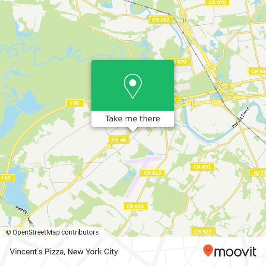 Vincent's Pizza map