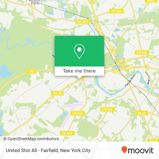 United Stor All - Fairfield map