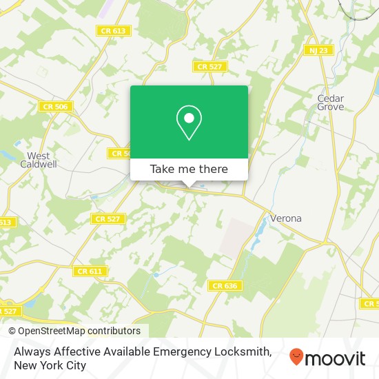 Mapa de Always Affective Available Emergency Locksmith