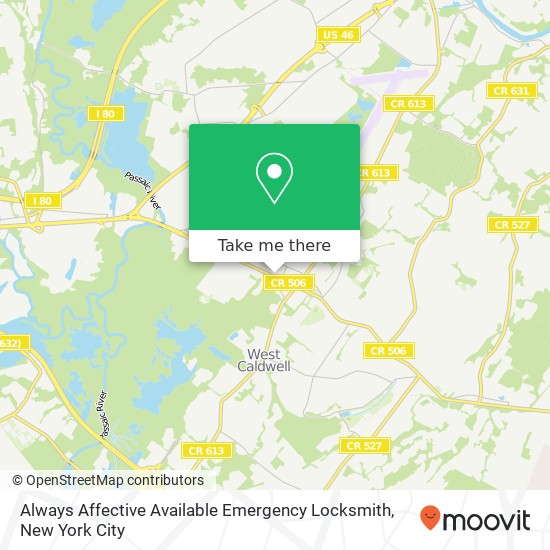 Mapa de Always Affective Available Emergency Locksmith