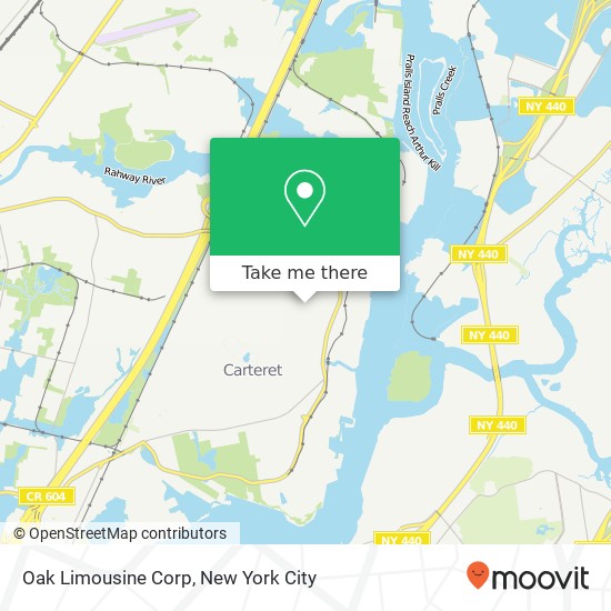 Oak Limousine Corp map