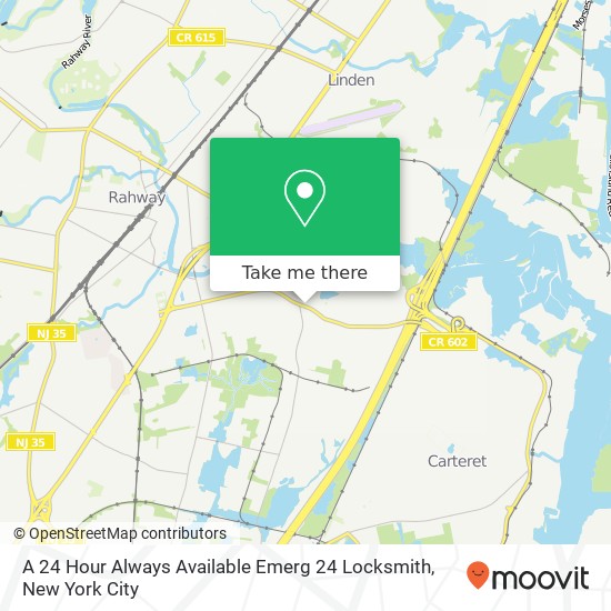 A 24 Hour Always Available Emerg 24 Locksmith map