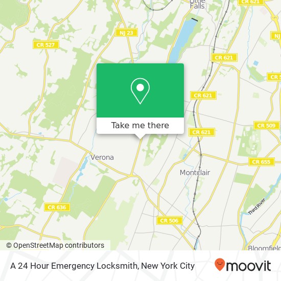 Mapa de A 24 Hour Emergency Locksmith