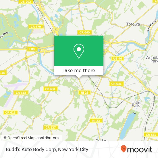 Budd's Auto Body Corp map
