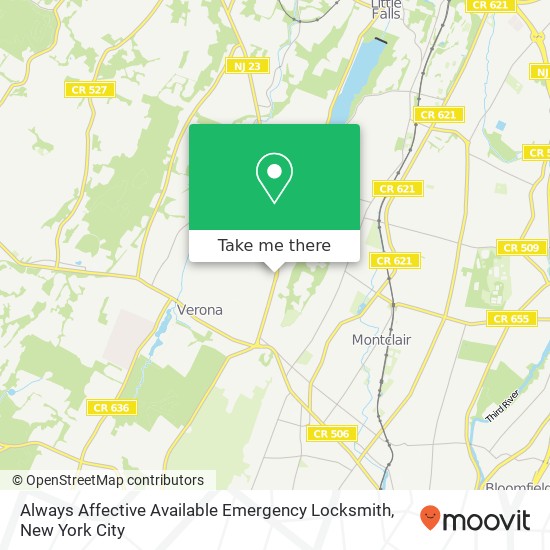 Mapa de Always Affective Available Emergency Locksmith