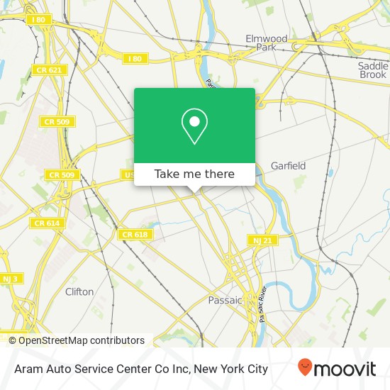 Mapa de Aram Auto Service Center Co Inc