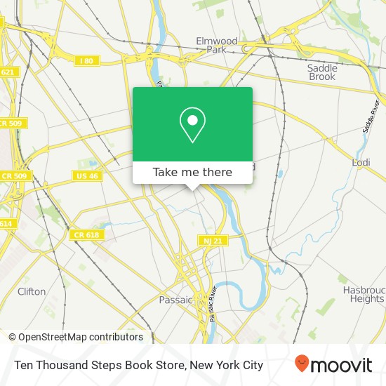 Mapa de Ten Thousand Steps Book Store