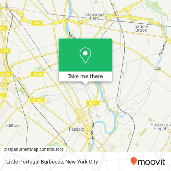 Mapa de Little Portugal Barbecue