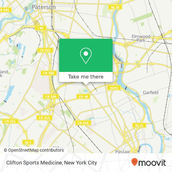 Clifton Sports Medicine map