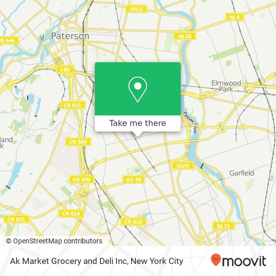 Ak Market Grocery and Deli Inc map