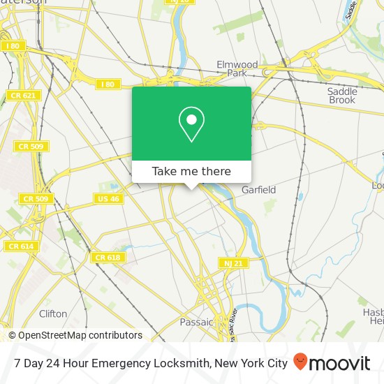 Mapa de 7 Day 24 Hour Emergency Locksmith