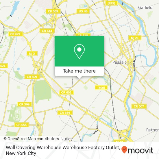 Mapa de Wall Covering Warehouse Warehouse Factory Outlet