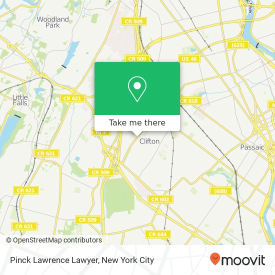 Pinck Lawrence Lawyer map