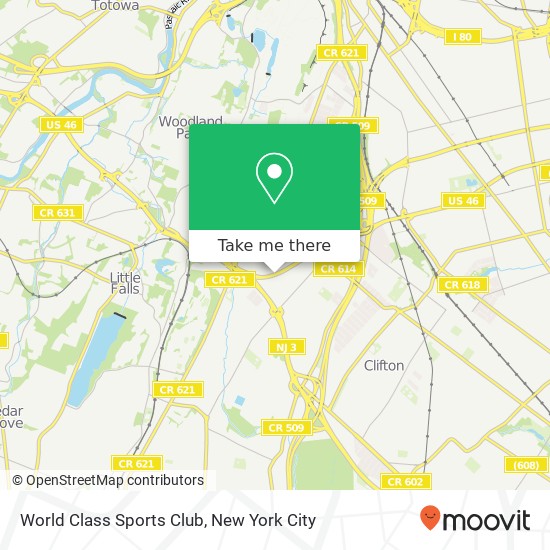 World Class Sports Club map