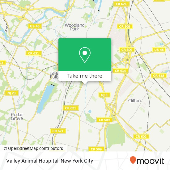 Mapa de Valley Animal Hospital