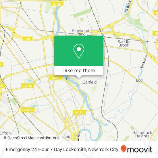 Mapa de Emergency 24 Hour 7 Day Locksmith