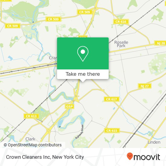 Crown Cleaners Inc map