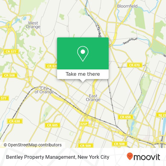 Bentley Property Management map