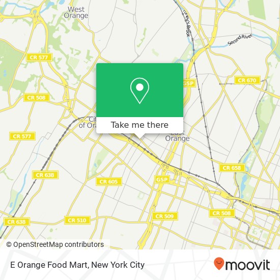 E Orange Food Mart map