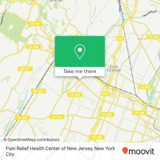 Mapa de Pain Relief Health Center of New Jersey