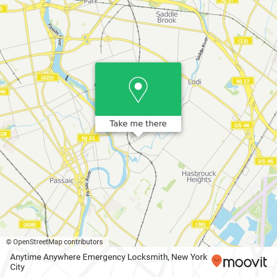 Anytime Anywhere Emergency Locksmith map