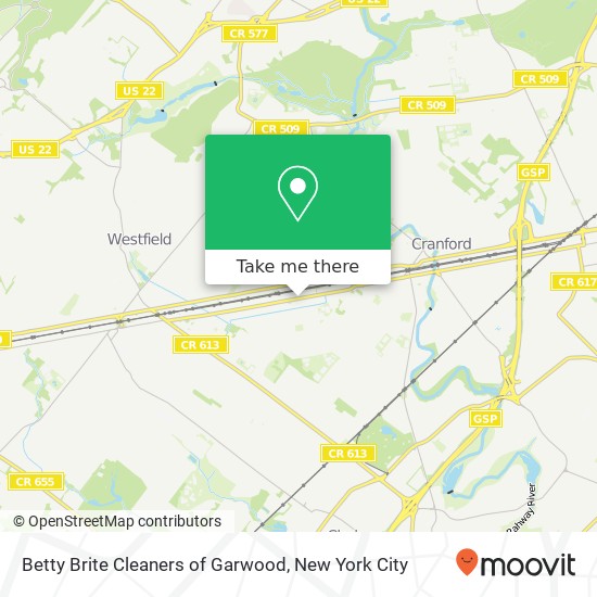 Betty Brite Cleaners of Garwood map