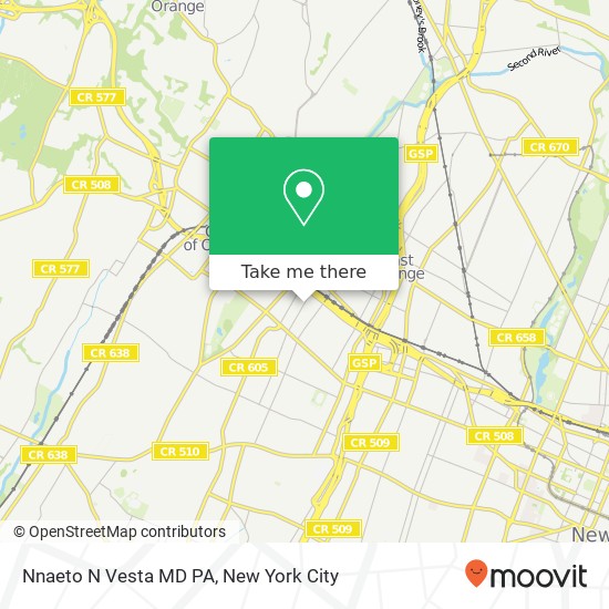 Mapa de Nnaeto N Vesta MD PA