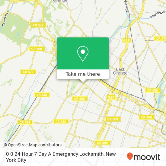 Mapa de 0 0 24 Hour 7 Day A Emergency Locksmith