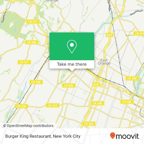 Mapa de Burger King Restaurant