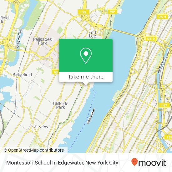 Montessori School In Edgewater map