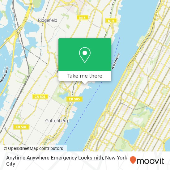 Anytime Anywhere Emergency Locksmith map