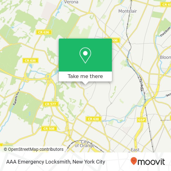 AAA Emergency Locksmith map
